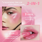 QIBEST Black Blush Balm Lipstick Moisturizing Color Change Ph Rouge Blusher Cream Natural Nude Lip Cheek Eyes Makeup Tools