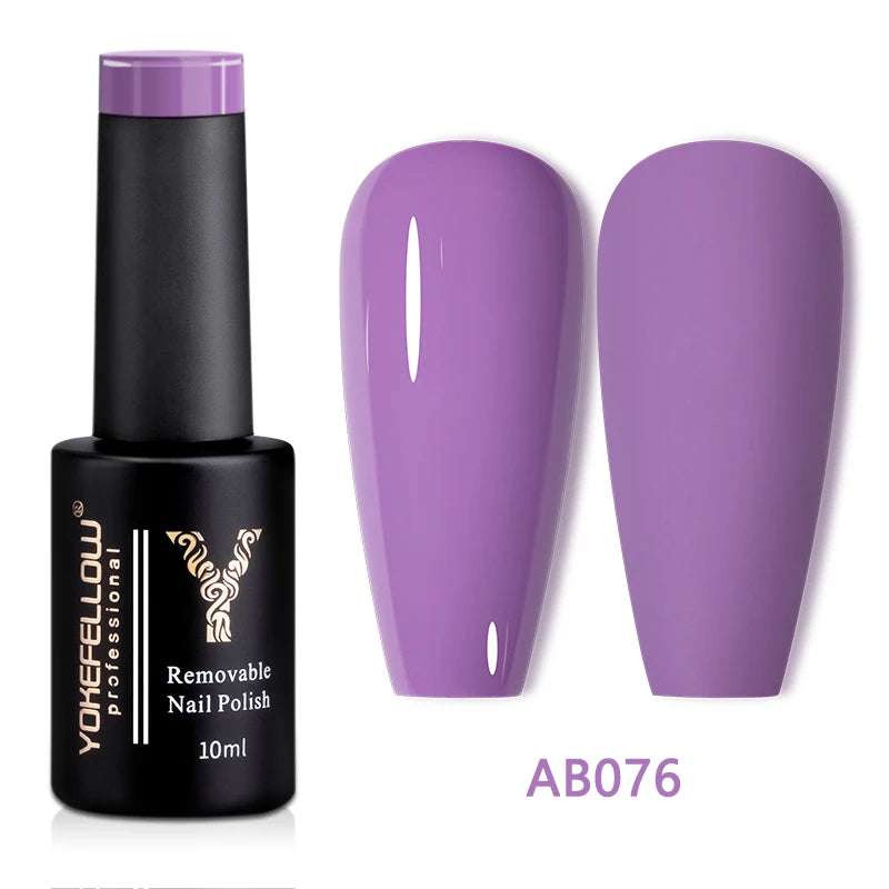 YOKEFELLOW 10ml Jelly Nude Gel Nail Polish High Quality Translucent Pink Nail Gel Varnish Soak Off UV Gel Polish Long Lasting