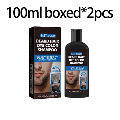 100ml Herbal Extract Fast Permanent Black Dye Grey Hair Shampoo Natural Black Beard Dye Shampoo For Men Hair Color Dye Cream