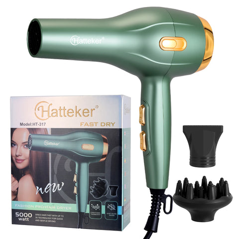 Hatteker 3-level Folding Hairdryer 2600W Hot Air Anion Hair Care for Home Travel Hair Dryer Dormitory Blow Drier 220V-240V EU