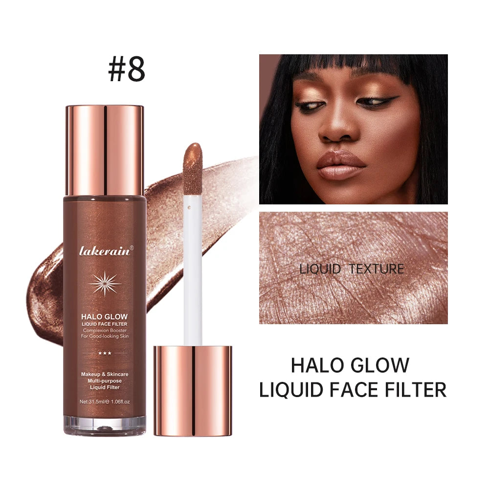 2 IN 1 Skincare & Primer Liquid Highlighter Face Contouring Moisturizing Brightening Skin Tone Bronzer Glow Body Face Makeup