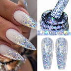 MEET ACROSS 7ml Red Blue Green Metallic Gel Nail Polish Super Bright Mirror Effect Semi Permanent LED UV Gel Nail Art Varnish