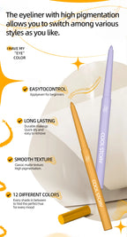 COOL STORY 12 Colors Matte Eyeliner Gel Pencil Set Creamy Eyeshadow Stick Silky Smooth Waterproof Sweat Body Paint Pencil