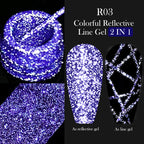 LILYCUTE 5ML Metallic Painting Liner Gel Nail Polish Super Bright Gold Silver Mirror Drawing Gel Semi Permanent Line French Nail