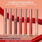 DUNUF Lip Gloss And Lip Oil Set 2-Piece Long-Lasting Waterproof Matte Moisturizing Non-Fading Lipstick Collection