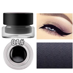 2 bottles of two-color eyeliner gel, durable color rendering, waterproof, non smudging, eyeliner cream with two brushes