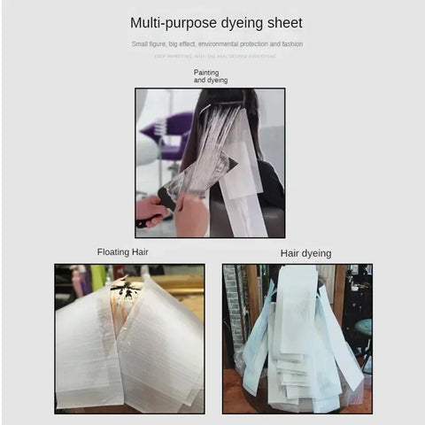 50PCS Reusable Foam Hair Wraps Hair Dye Paper,Professional Hair Coloring Highlighting Strips for Salon Barber Stylists