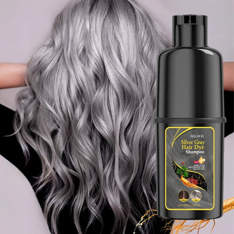 100ml Gray Color Hair Dye Shampoo 3 in 1 Oil Control Clean Hair Restoration Damage Repar Professional Hair Colors Dye Shampoo