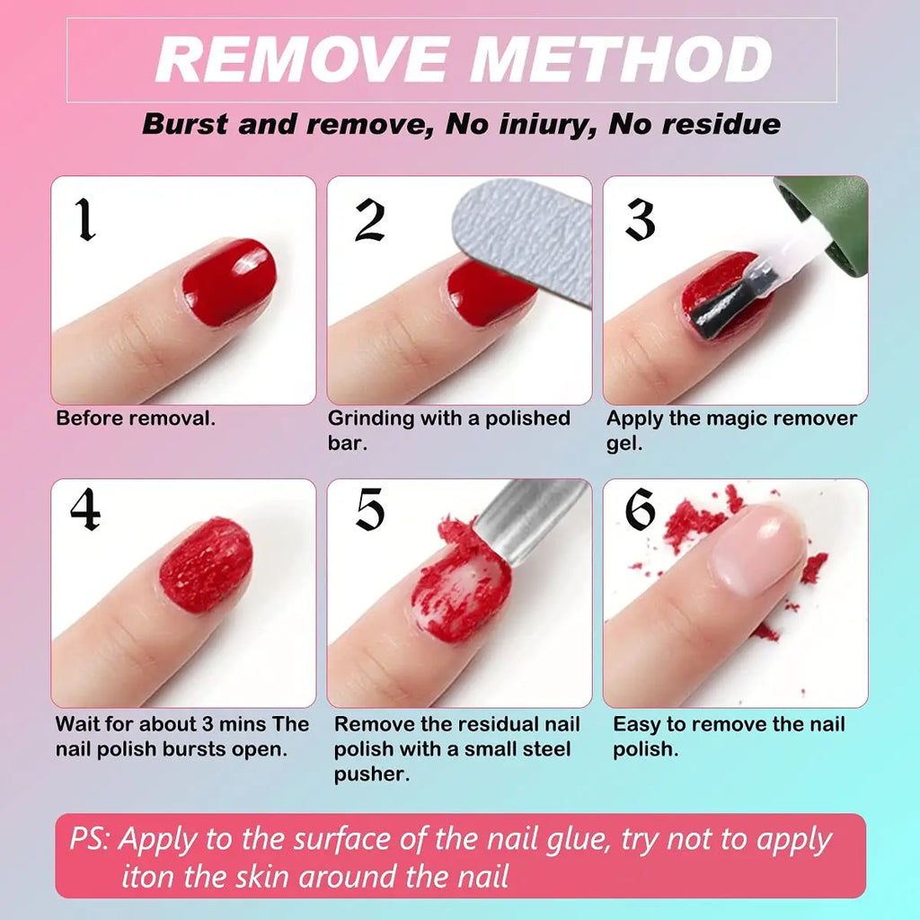 15ml Magic Fast Nail Gel Polish Remover Clean UV Soak Off Semi Permanent Varnish Nail Art Removal Tools Manicure 2025 New