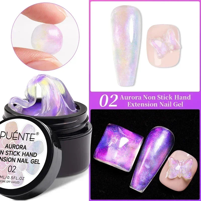 PUENTE 5ml Metallic Painting Liner Gel Polish Bright Mirror Effect Semi-Permanent UV Nail Varnish For Stunning French Nail Art