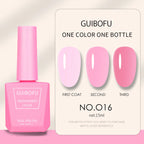 1pc 15ml Milky Jelly Nude Gel Nail Polish Transparent Colors Sheer White Pink Gel Nail Kit For Salon 68 Color