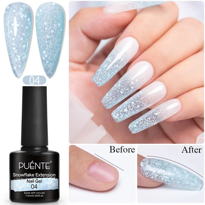 PUENTE 5ml Metallic Painting Liner Gel Polish Bright Mirror Effect Semi-Permanent UV Nail Varnish For Stunning French Nail Art