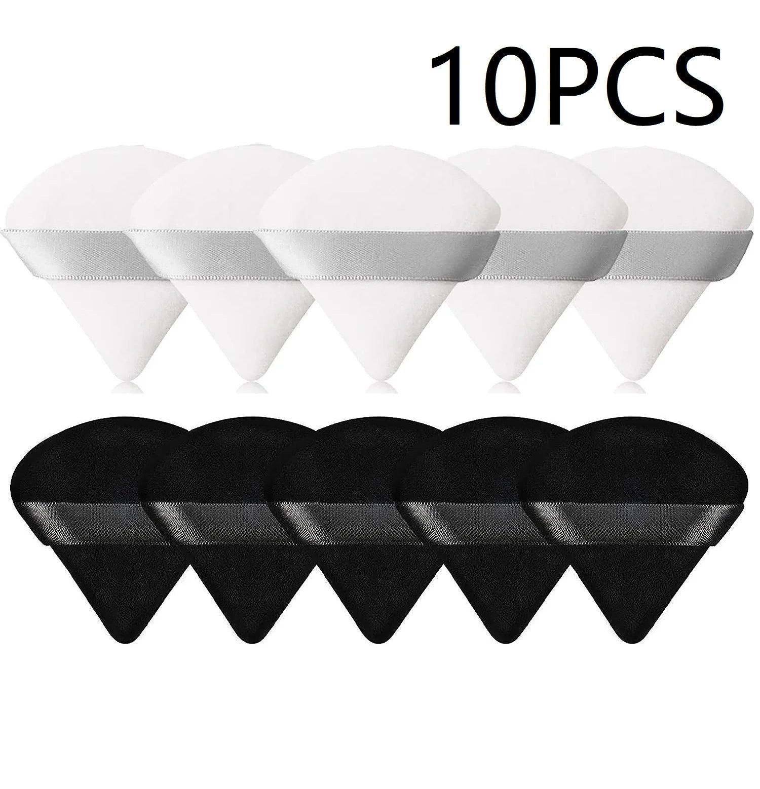 10PCS Puff Triangle Makeup Beauty Sponge Puff Triangle for Powder Makeup Blender Finger Puff Make Up Accessories Cosmetics PF03