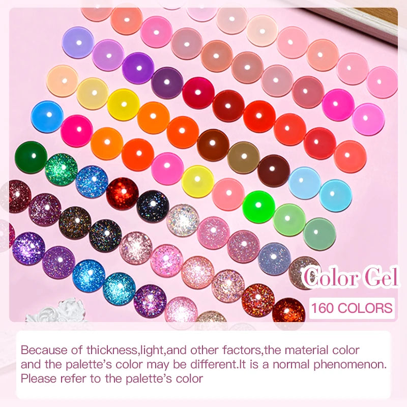 6pcs Nail Gel Polish Set Nude Pink Red UV/LED Nail Art Vernis Gel for Manicure Design All-Season Semi Permanent Quick Dry