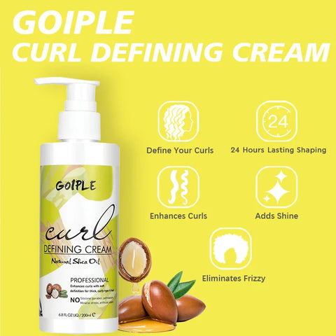 GOIPLE Curl Defining Cream Natural Curls Enhancer for Wave Hair Add Shine and Moisturizing Products Control Frizz Styling Mousse