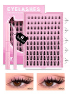 GROINNEYA Cluster Lashes Kit Manga Lashes Natural Eyelash extension Cluster Natural Volume Individual Lashes Mixed Tray Lashes