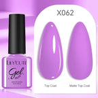LILYCUTE 7ml Gold Sparkling Glitter Gel Nail Polish Semi Permanent UV Gel Soak off UV LED Nail Gel Varnish For Nail Manicure DIY