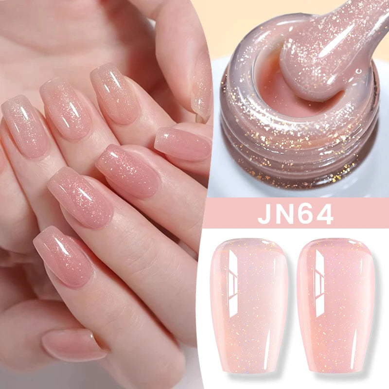 BORN PRETTY Milky White Jelly Nude Gel Nail Polish 10ml White Translucent Soak Off Gel Vernis Semi Permanent Need UV Light Cure