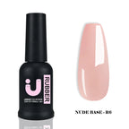 UNO JYJ Nude Rubber Base Gel Polish Semi-permanent Nail Polish UV Varnish Manicure Natural Nail Base Coat 7 Colors Basis Gellac
