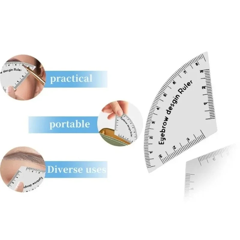 1Pcs Durable Brow Shaping Stencils Portable Drawing Eyebrow Desgin Ruler Instant Shaper Supplies Safe Material