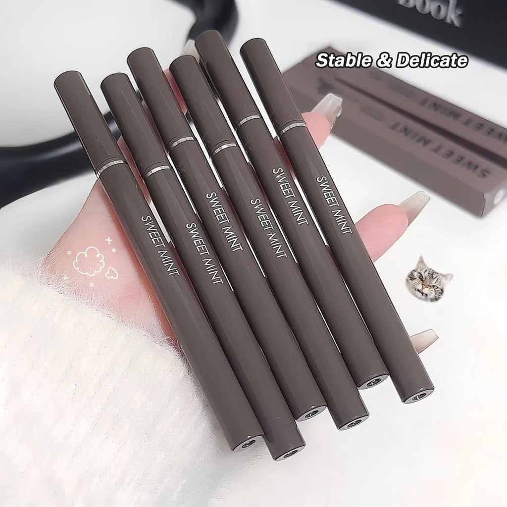 Curved Eyeliner Pen Quick Dry Liquid Eye Liner Easy To Draw Ultra-fine Lying Silkworm Pencil Black Brown Lower Eyelash Makeup
