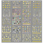 30Pcs Gold Edge Moon Heart Nail Sticker Self-Adhesive Luxury Metallic Zodiac Nail Decal Sliders Manicure Tips Nail Decoration