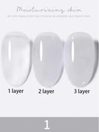 10ml 1-8pcs Milky White Quick Extension Gel Nail Polish Nude Construct Hard Semi Permanent Acrylic Extension Nail Art Varnish