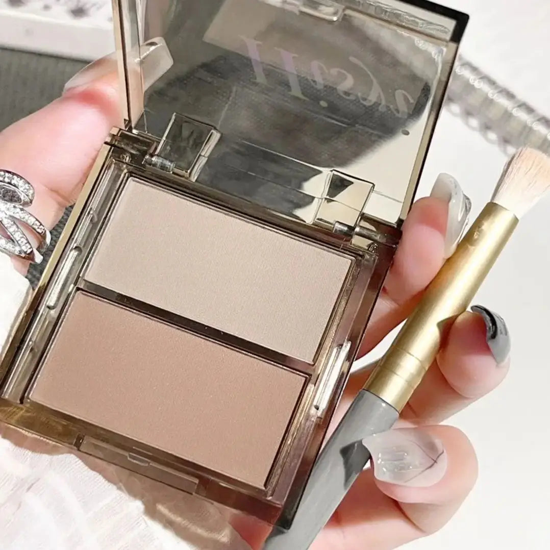 Medium skin tone matte waterproof contouring tray, medium concealer contouring powder, portable size less than 1 liquid ounce, n