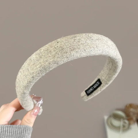 Wool Knitting Headband Hairbands Women Girls Sponge Padded Simple Hair Hoop Band Bezel Hair Accessories Autumn Winter Fashion