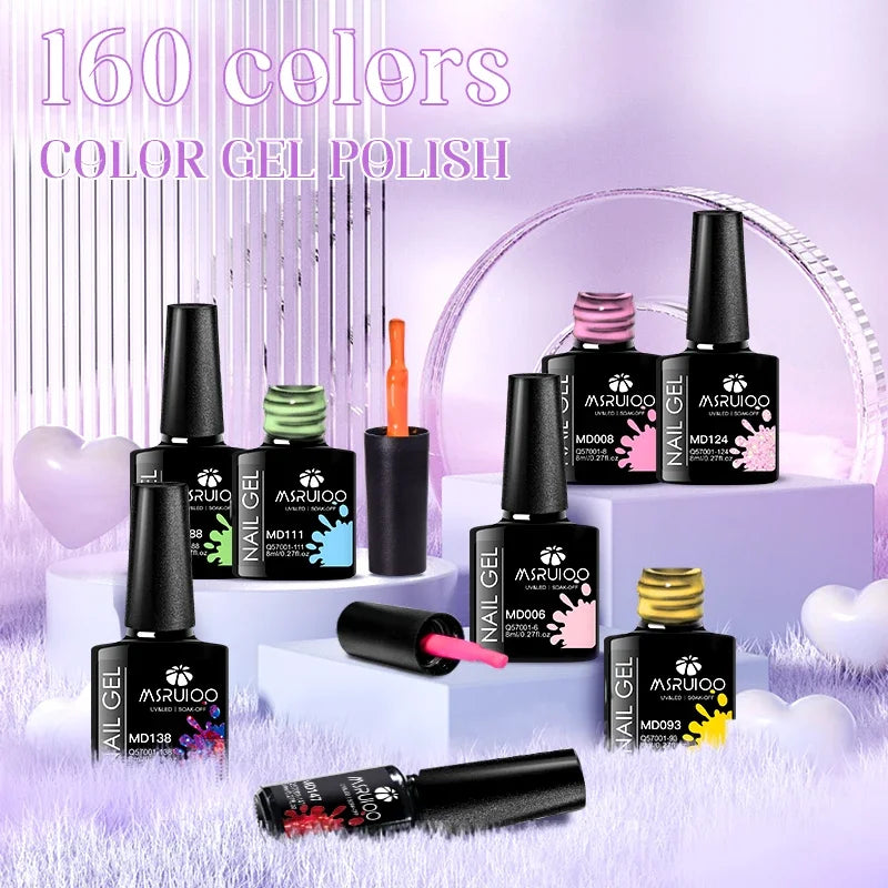 10pc Nail Gel Polish Set HEMA FREE All-Season Nails DIY Nail Art UV/LED Painting Vernis Manicure Kit Long Lasting Hybrid Gel