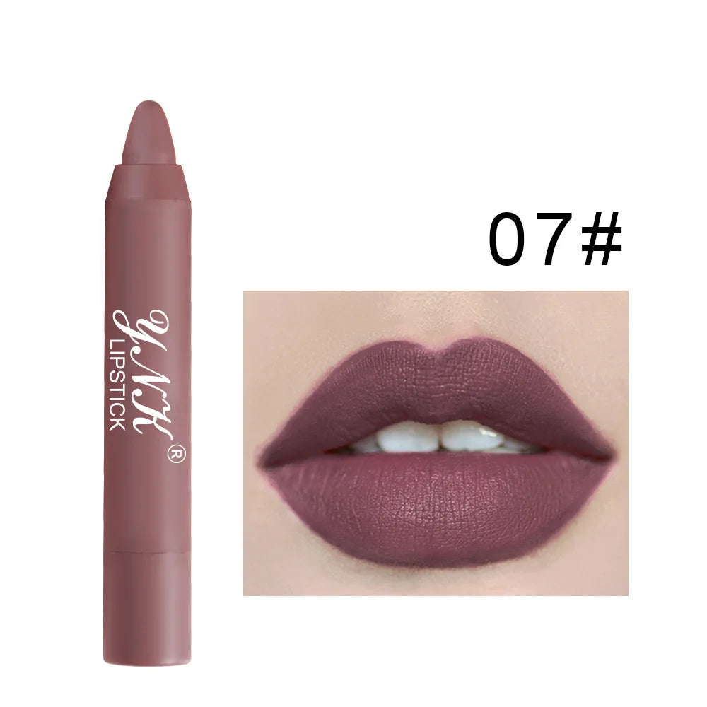 1PC Pink Series Velvet Matte Lipstick Pen Waterproof Long Lasting Red Lipstick Makeup Lip Tint Pen Cosmetic Makeup