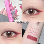 Punk Red Eyebrow & Eyeliner Gel 2 In 1 With Angled Brush Smudge-Proof Waterproof Creamy Smooth for Brows & Under Eye Makeup