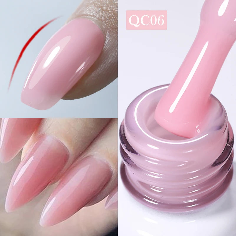 BORN PRETTY Milky White Jelly Nude Gel Nail Polish 10ml White Translucent Soak Off Gel Vernis Semi Permanent Need UV Light Cure