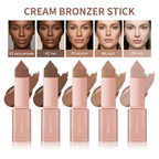 Cream Bronzer Stick and Contour Stick 2-in-1 bronzing and contouring instant depth & dimension to the face flawlessly over base