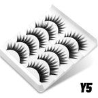 GROINNEYA 5/20 Pairs Russian Strip Lashes DD Curl False Eyelashes Natural Lashes Strips Curl Pack 4 Styles Eyelashes Extensions