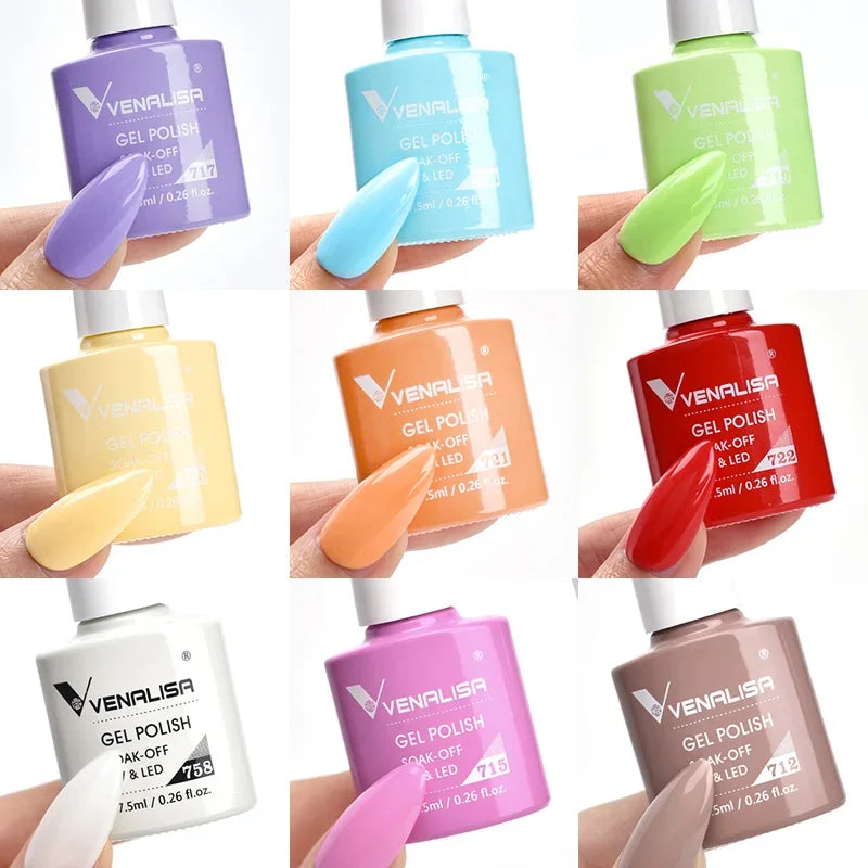 Venalisa VIP4 Nail Gel Polish HEMA/TPO FREE Full Coverage Beautiful Semi Permanent Soak Off UV LED Gel Nail Polish Gel Lacquer