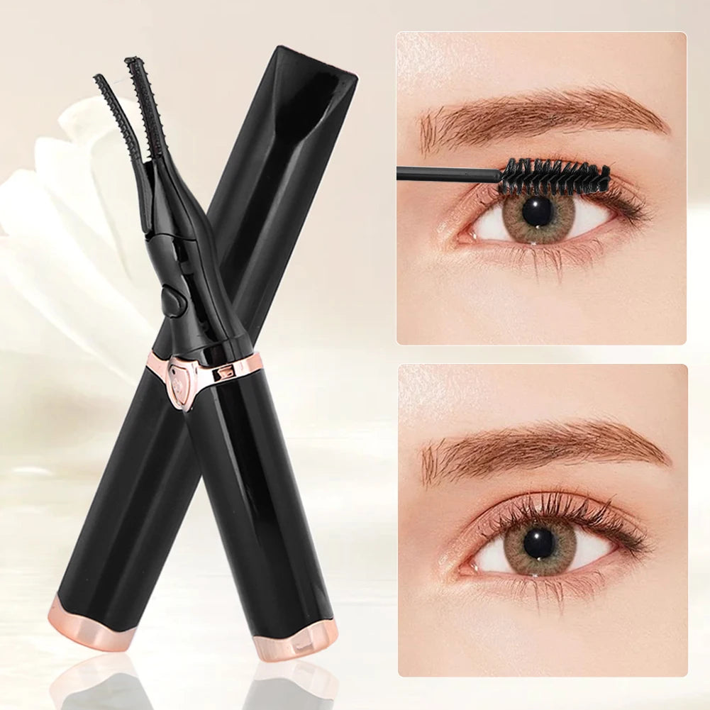 Heated Eyelash Curler USB Rechargeable Electric Eyelash Curler Long Lasting Quick Heating Natural Curl Eyelash Curler