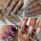 LILYCUTE 3Pcs/Set Metallic Painting Liner Gel Polish Super Bright Gold Silver Mirror Gel Nail Polish Semi Permanent Nail Get