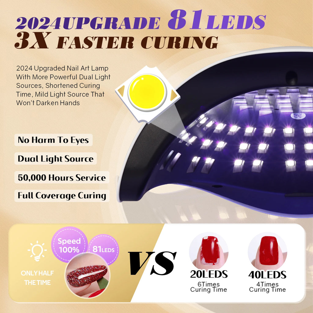 DianaBeauty 380W LED UV Lamp Dryer for Nails Gel Polish Drying Lamp with 4 Timer Setting Auto Sensor Professional Nail Light