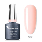 3 in 1 VENALISA  One Step Nail Gel Polish Full Coverage Gorgeous Color Soak off UV LED Nail Gel Varnish Nail Art Salon Lacquer