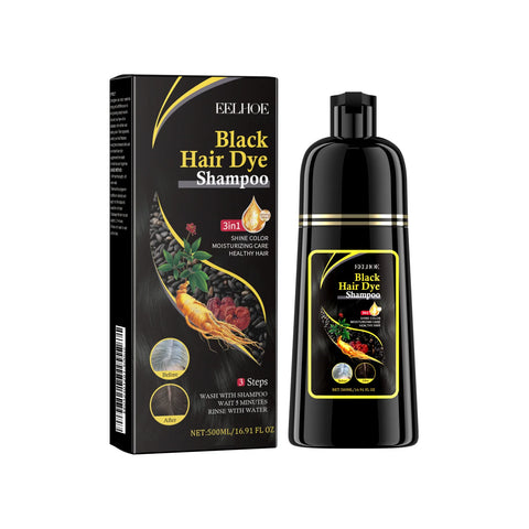EELHOE 3-in-1 Hair Dye Shampoo to Darken Hair Cleaning Hair Color Shampoo Polygonum Multiflorum Growth of Hair Dye Shampoo 500ml