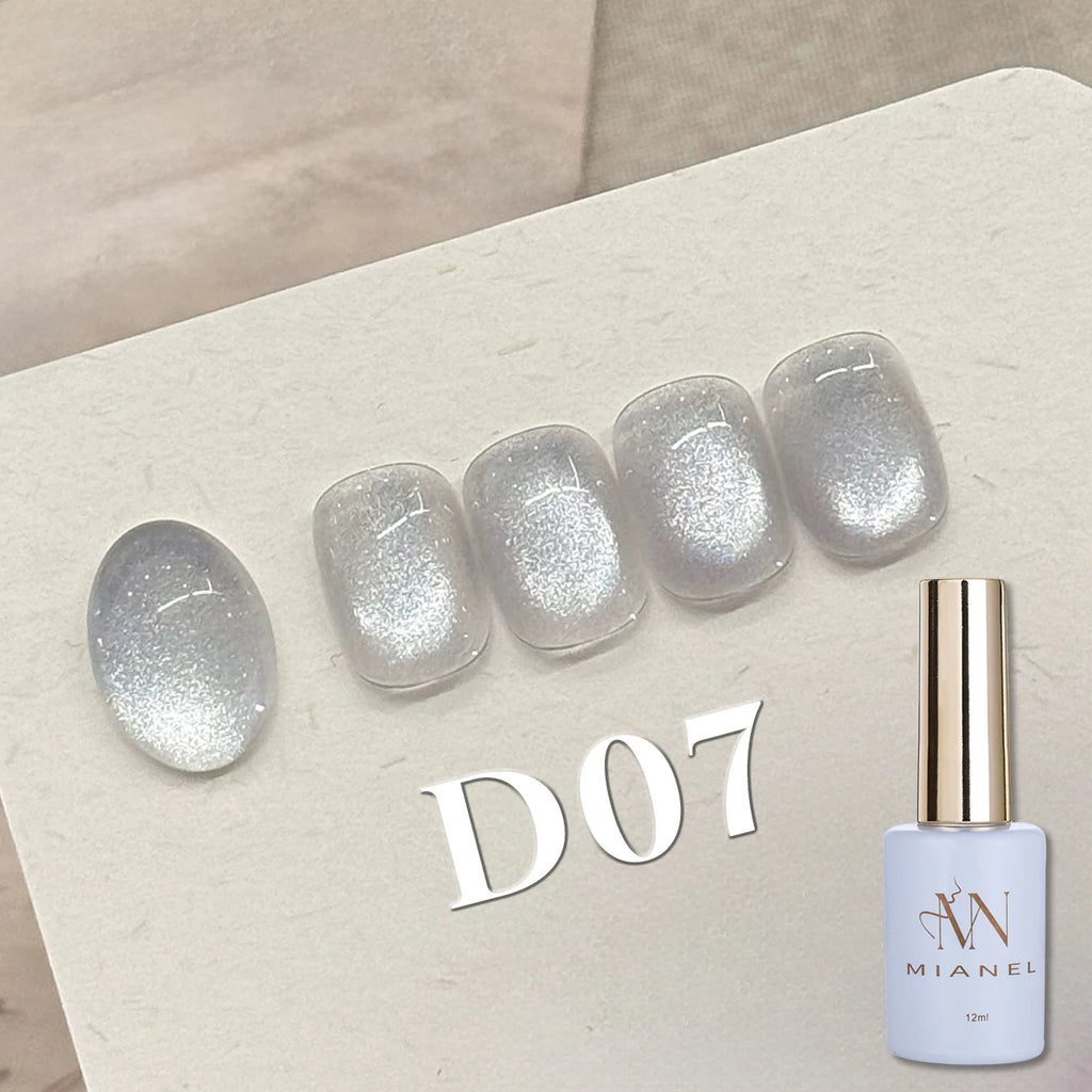 MIANEL 12ML 1-12pcs Jiannan Bistro Cat Eye Gel Nail Polish Blue Nails White Nails Pink Nails Nail Art Use Nail Supplies