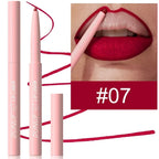 DUNUF 12 Color Velvet Matte Lipliner Pencil Waterproof Non-stick Cup Lipstick Nude Pink Lip Liner Outline Lips Contour Makeup