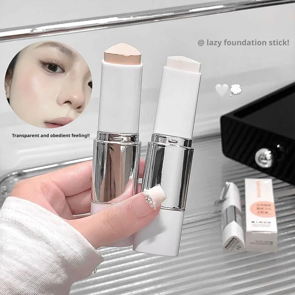 Double-Ended Matte Concealer Stick Moisturizing Foundation Cover Acne Eye Dark Circle Modify Skin Tone Face Primer Base Makeup