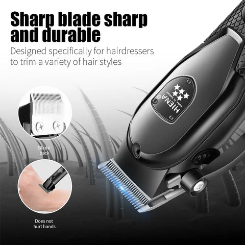 hiena Hair Clipper Kit for Men Electric Shaver Hair Trimmer Professional Cutting Machine Hair Trimmer with LCD Digital Display