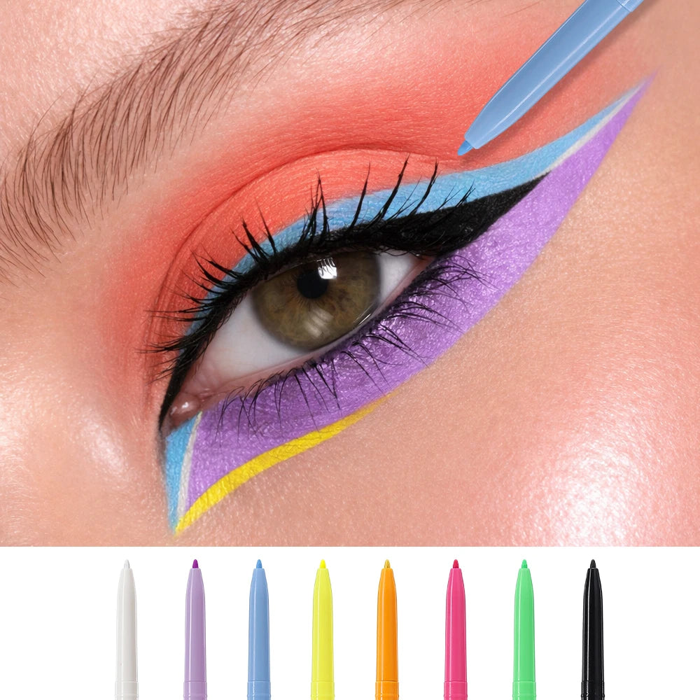 1PC White Matte Eyeliner Gel Pen Long Lasting Waterproof Eye Liner Pencil Quick-drying Non-smudge Eye Makeup for Women Cosmetics