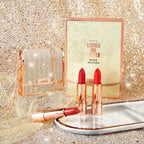 Matte Lipstick Set 3 Colours with Silver Chain Bag Waterproof Non-Stick Long Lasting Red 3.5gx3pcs