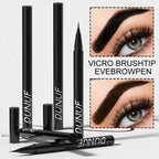DUNUF 2 Colors Long-lasting liquid Eyebrow pencil Ultra-fine anti-stain, waterproof and perspiration-proof quick drying Eyeliner