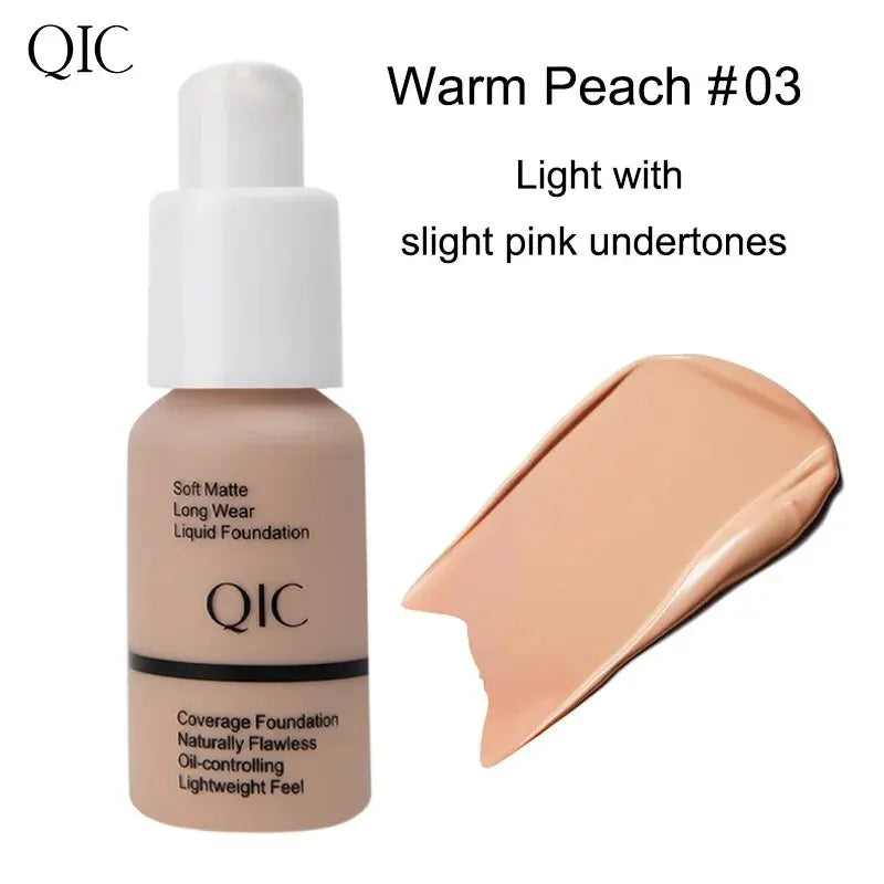 Liquid Foundation Concealer Face Naturally Flawless Matte Oil-Control Waterproof Long Lasting Foundation 30ml 5 Colors Optional