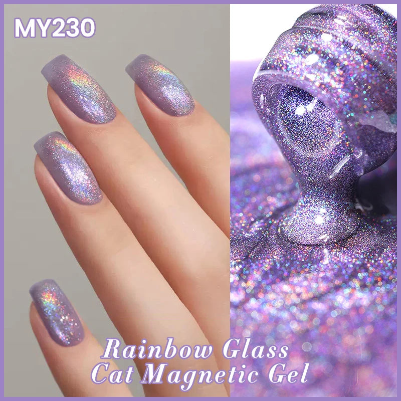 BORN PRETTY 10ml Dark Red Cat Magnetic Gel Nail Polish for Winter Nails DIY Jelly Glass Silver-Light Varnis Semi Permanent